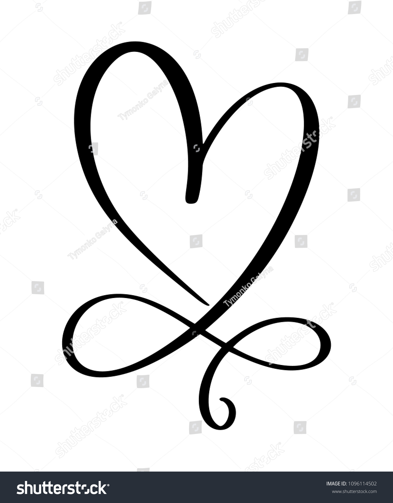Heart Love Sign Forever Happy Valentines Stock Vector (Royalty Free ...