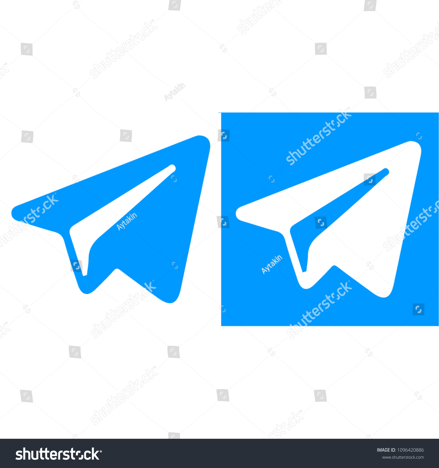 Telegram Fill Outline Icon Vector Stock Vector Royalty Free