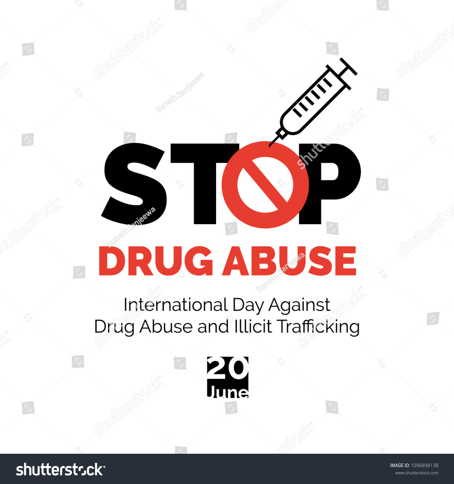 Stop Drug Abuse Poster Design Stock Vector (Royalty Free) 1096898138 ...