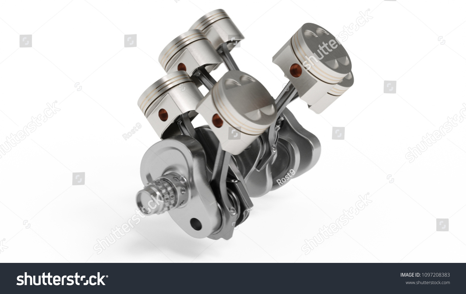 3d Rendering Internal Combustion Engine Engine Stock Illustration ...