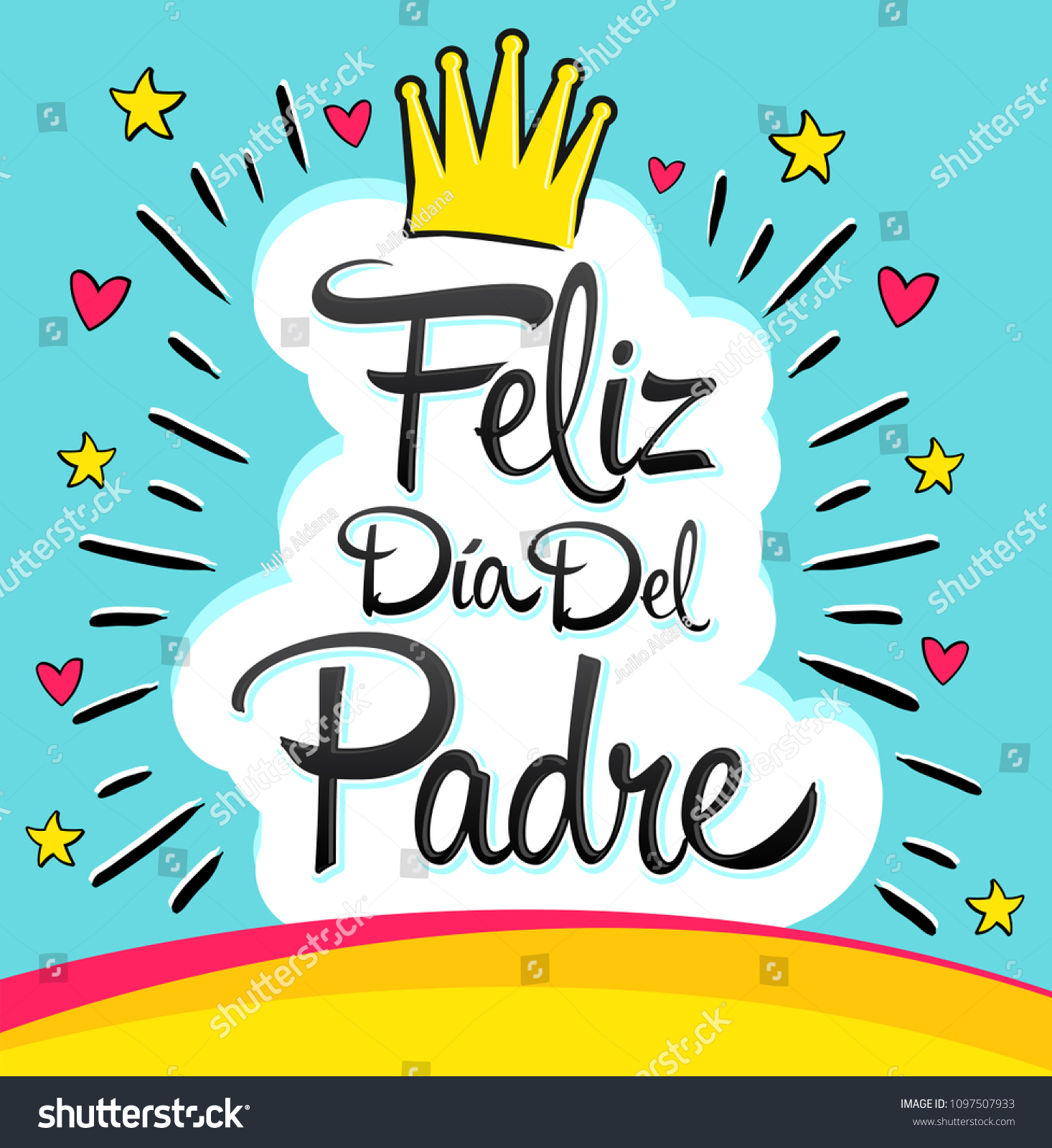 Feliz Dia Del Padre Happy Fathers Stock Vector (Royalty Free ...