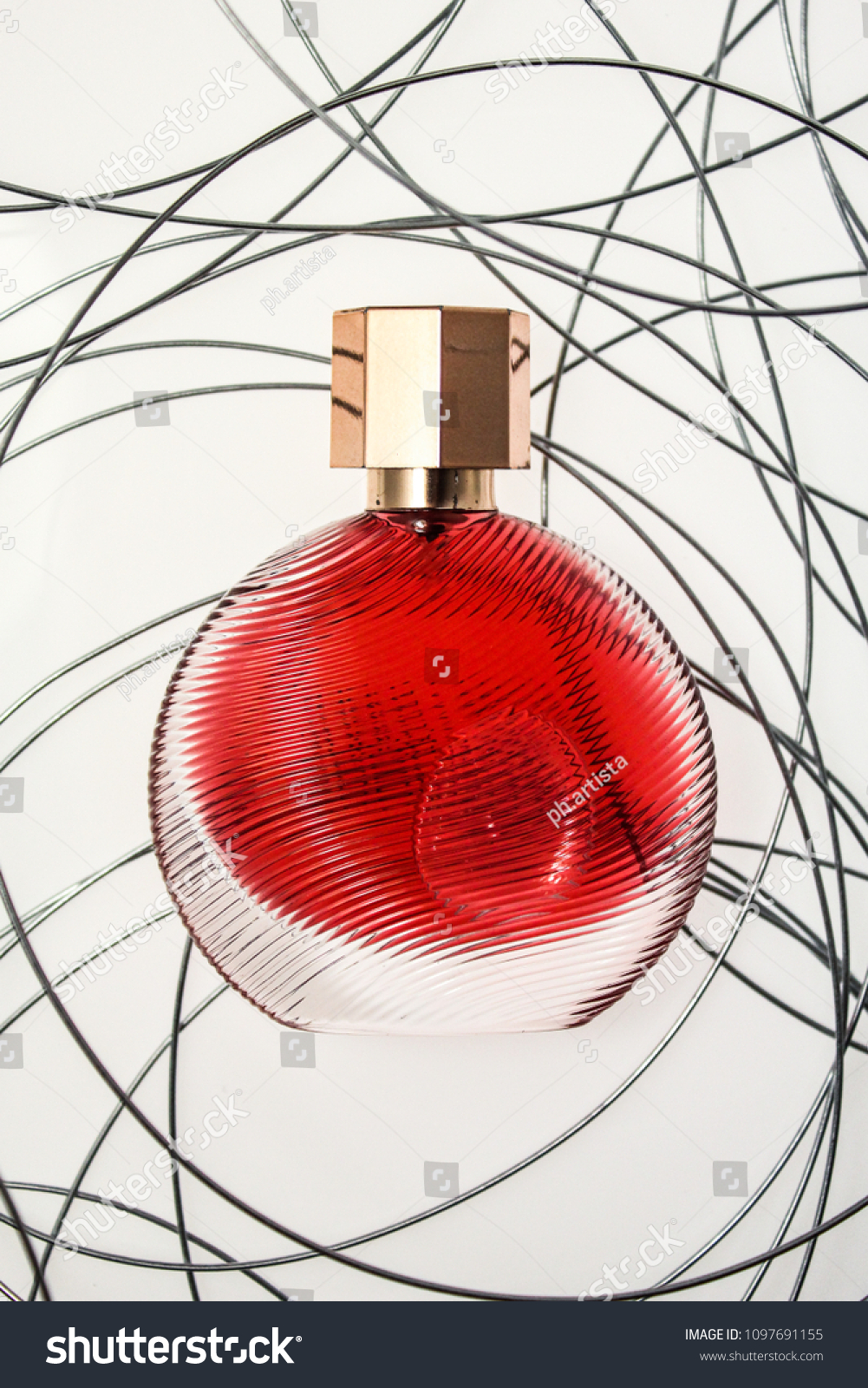 red round bottle perfume