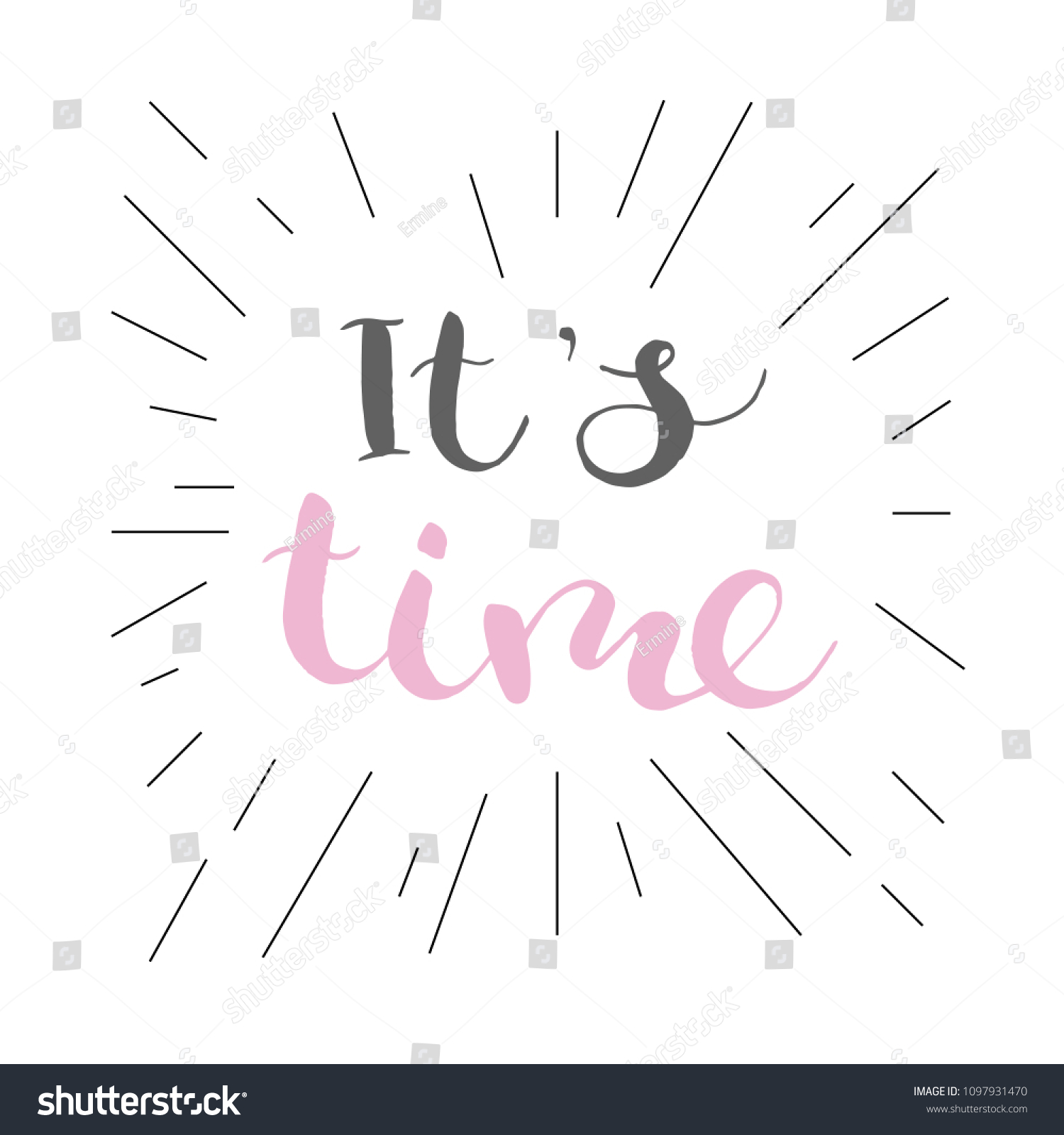 Time Lettering Stock Vector (Royalty Free) 1097931470 | Shutterstock