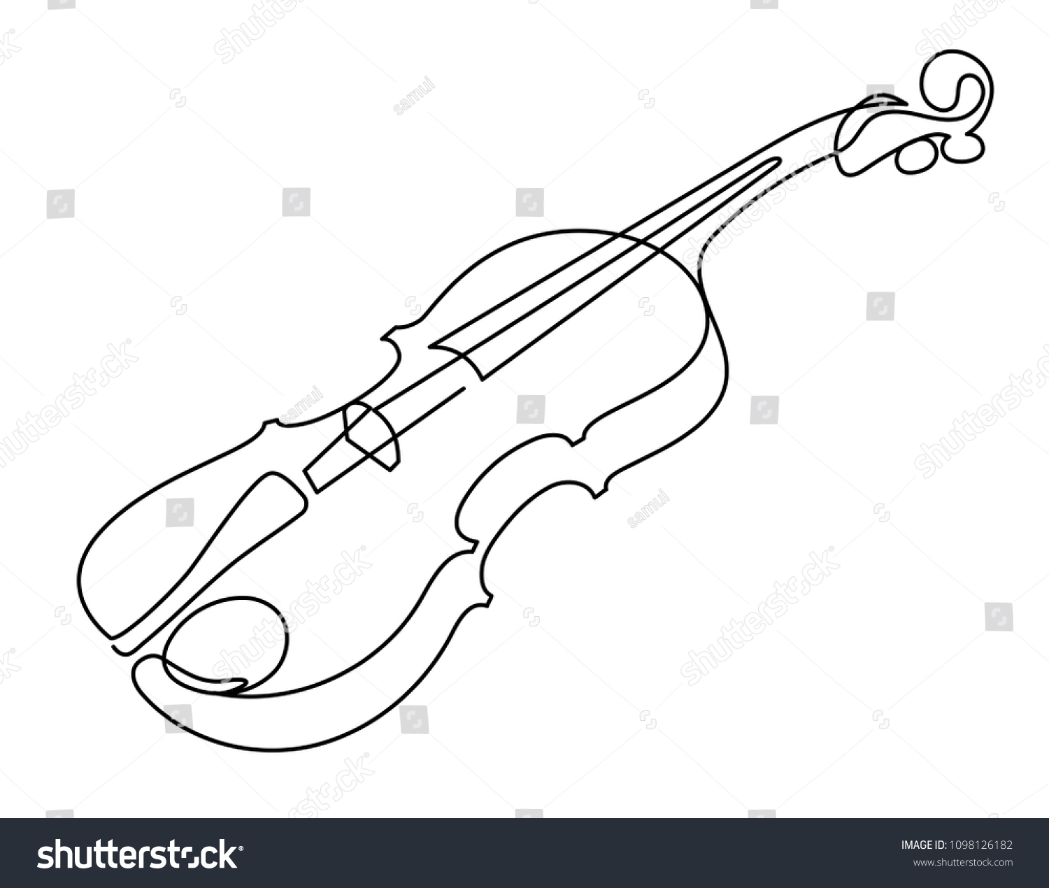 Скрипка контур