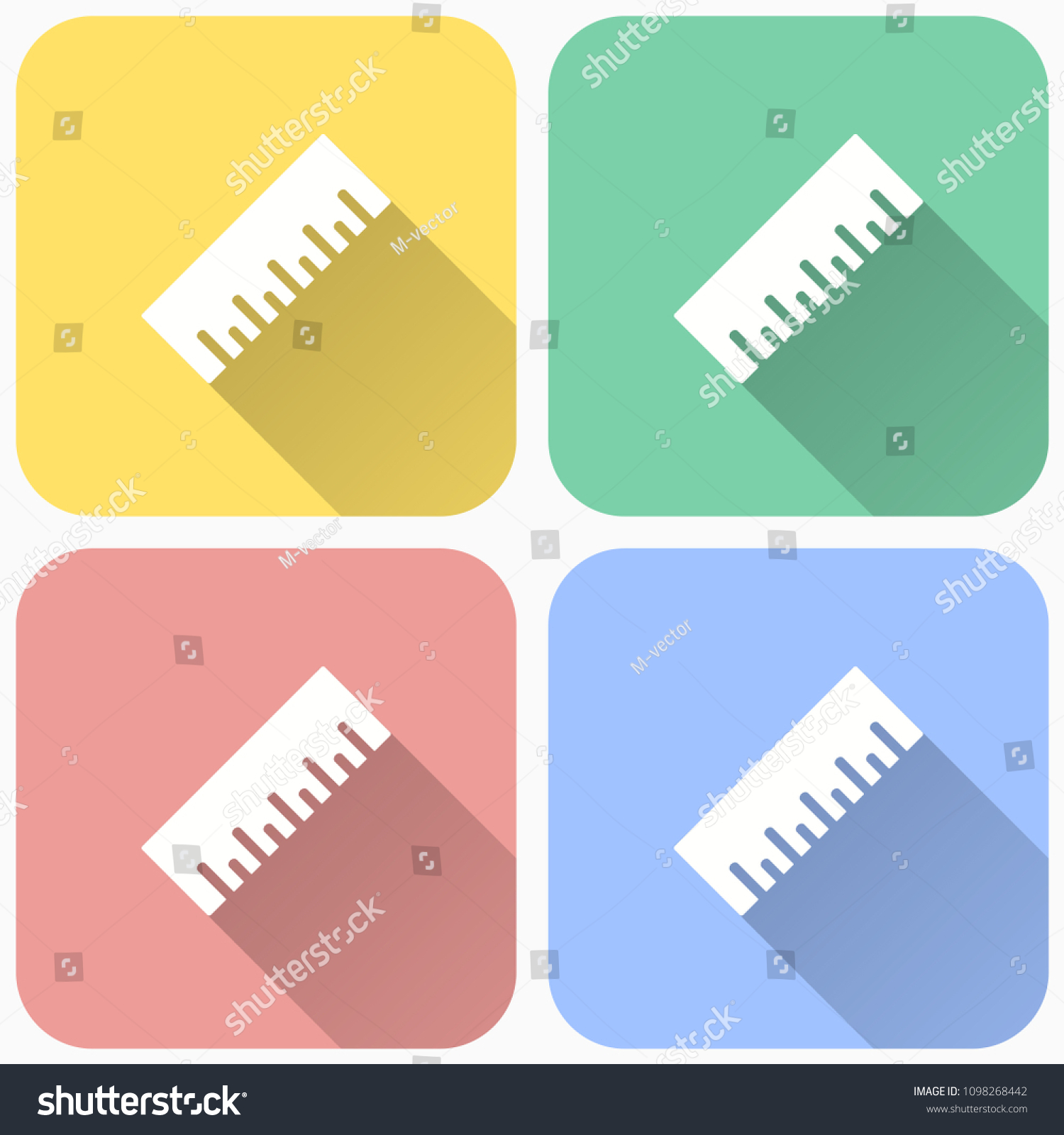 Measuring Ruler Icon Length Measurement Illustration Stock Vector ...