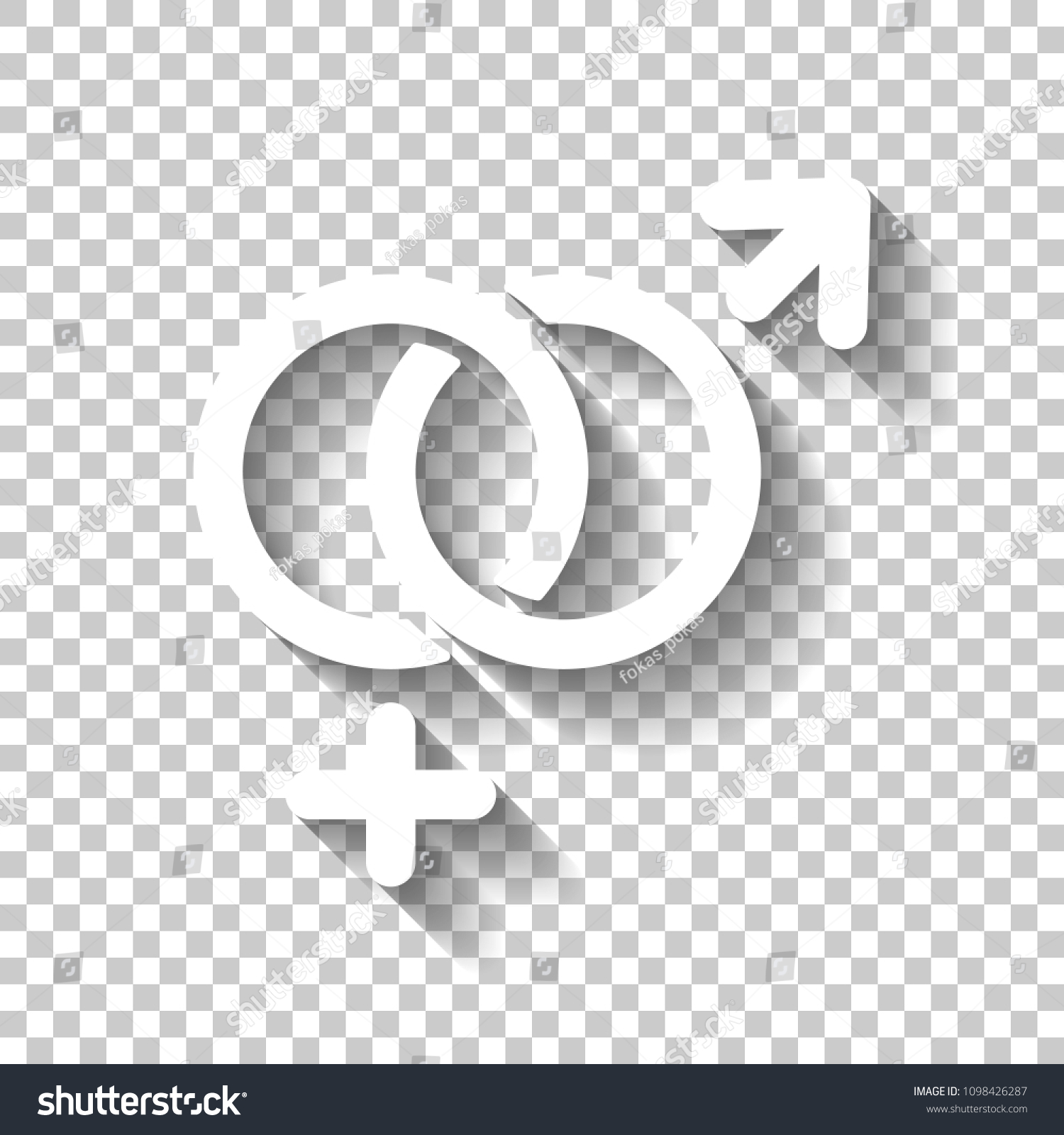 Gender Symbol Linear Symbol Simple Men Stock Vector Royalty Free