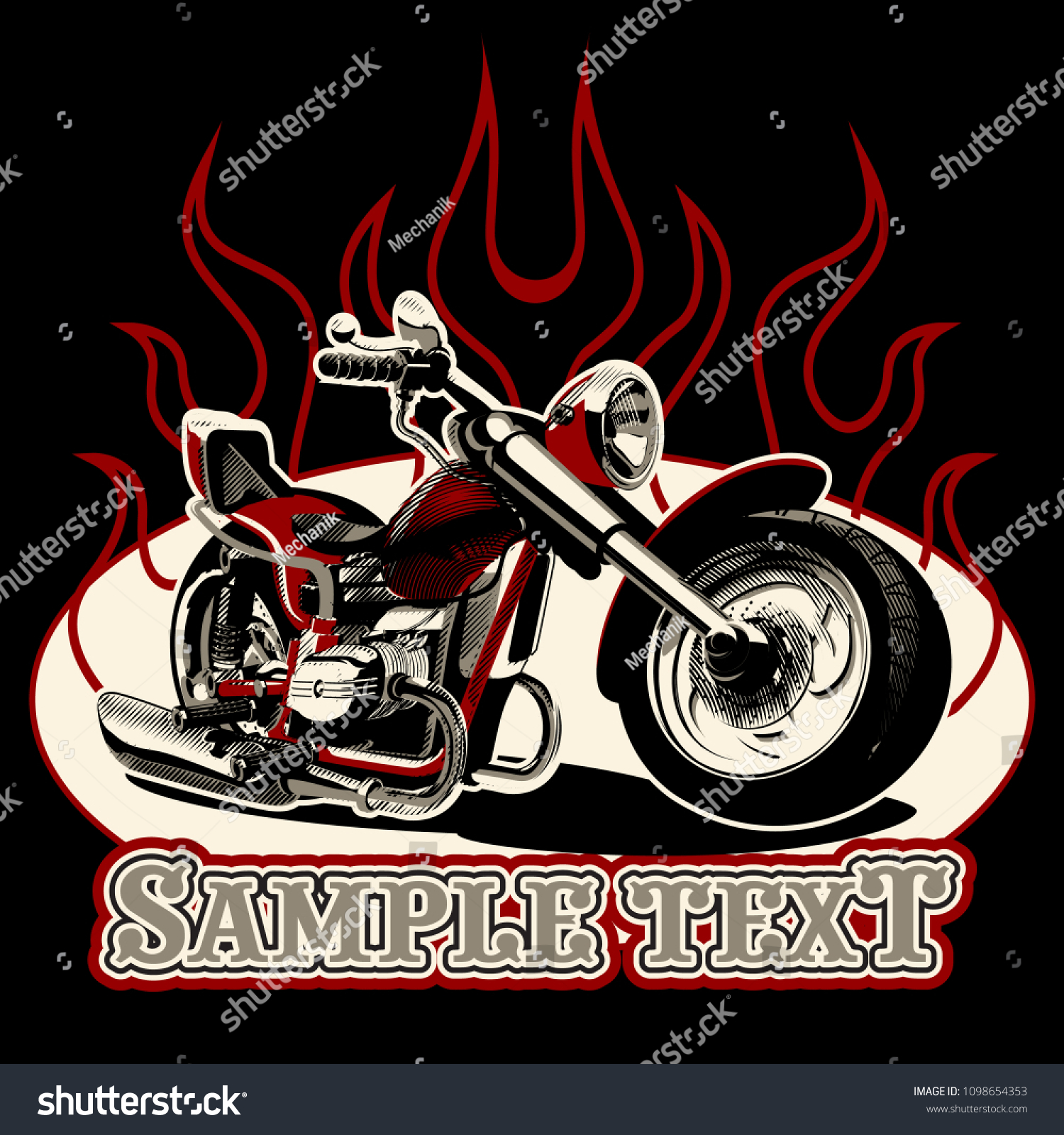 Vector Cartoon Motorbike Available Eps8 Vector Stock Vector (Royalty ...