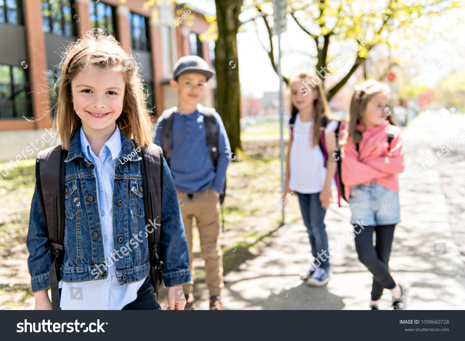 Group Students Outside School Standing Together Stock Photo 1098660728 ...