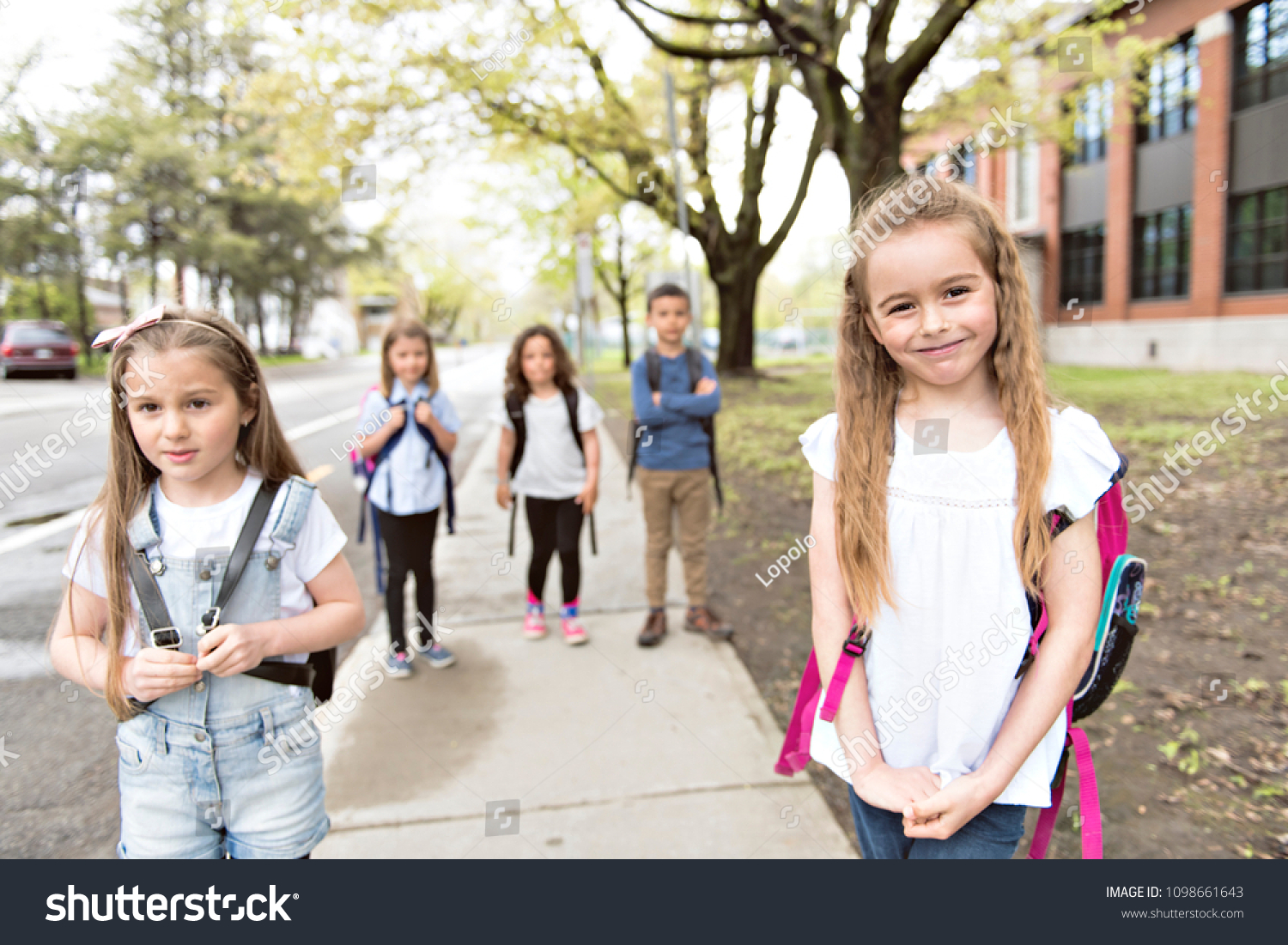 Group Students Outside School Standing Together Stock Photo 1098661643 ...