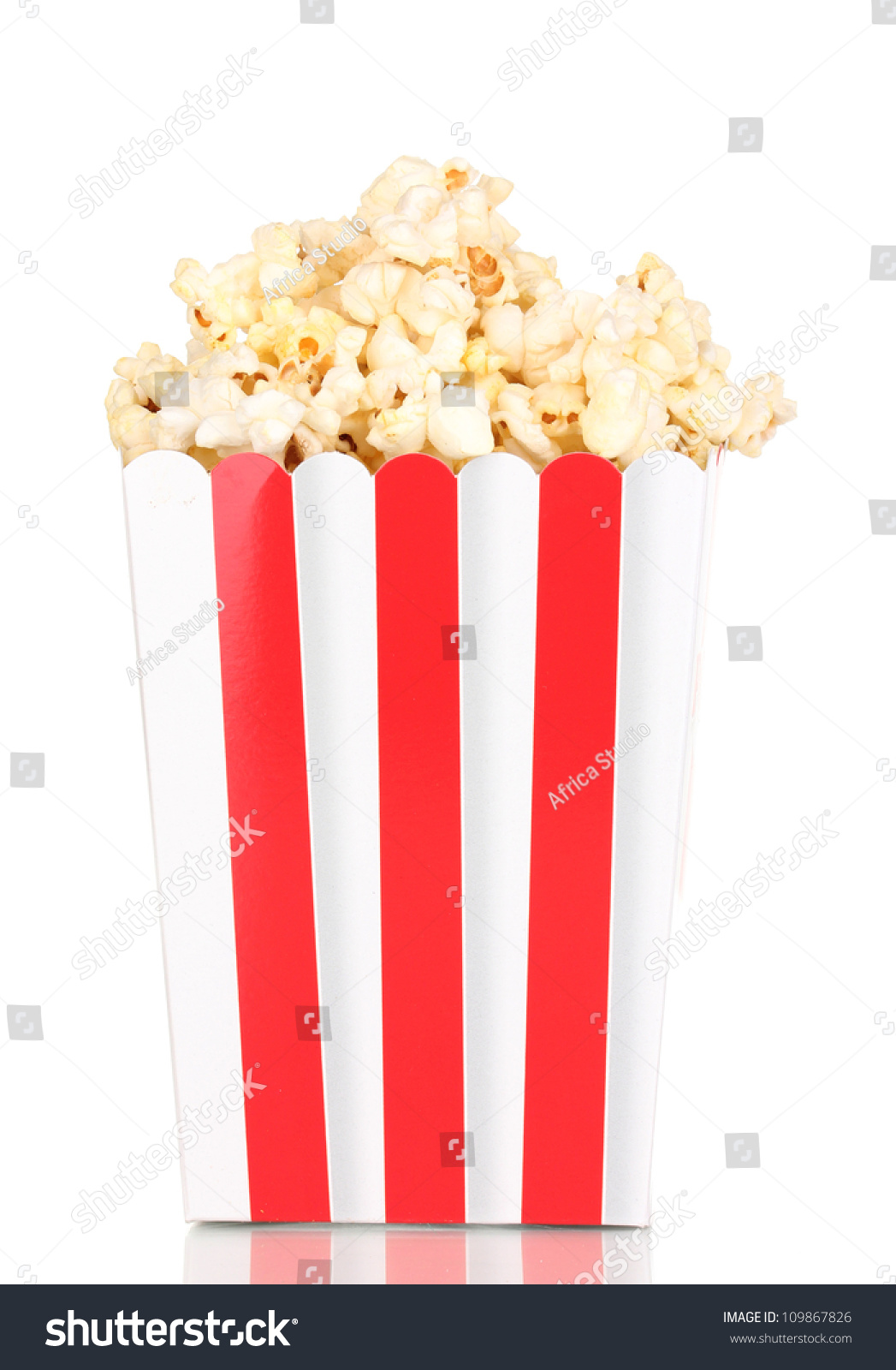 Classic Box Popcorn Isolated On White Stock Photo 109867826 | Shutterstock