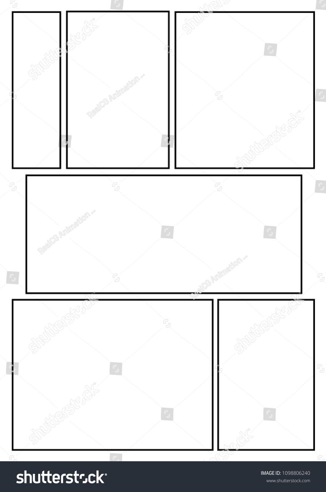 Manga Storyboard Layout Template Rapidly Create Stock Vector (Royalty ...