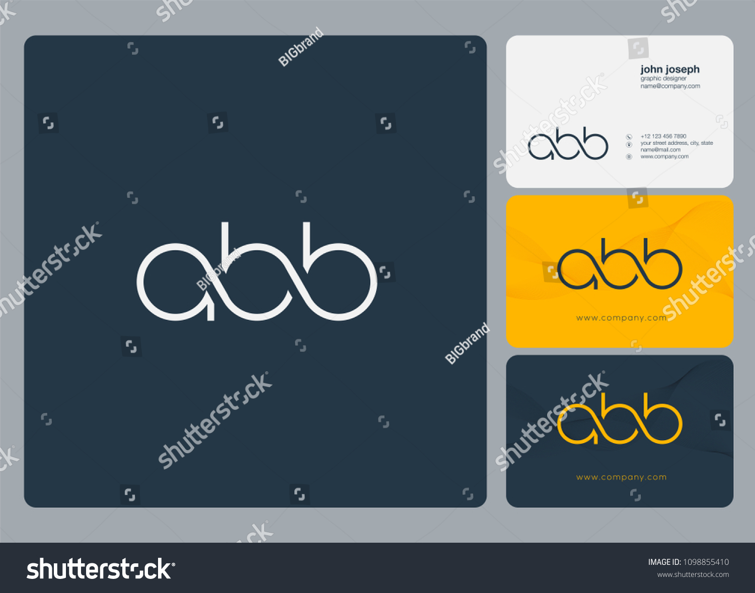 Letters Abb B B Logo Icon Stock Vector (Royalty Free) 1098855410 ...