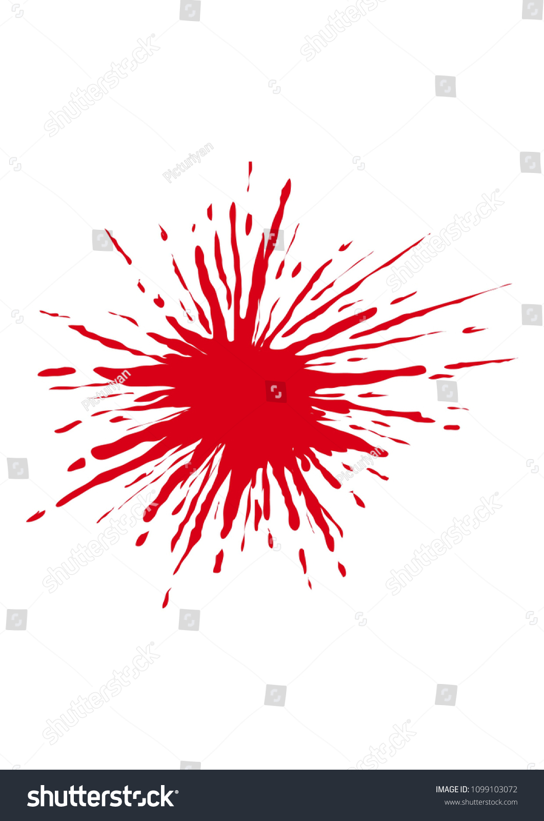 Blood Splash Vector Illustration Stock Vector (Royalty Free) 1099103072 ...