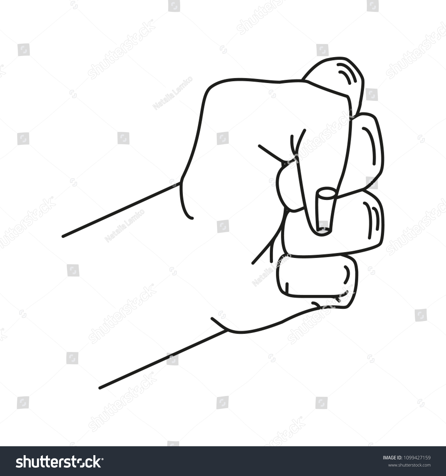 Fist Hand Power Icon Stock Vector (Royalty Free) 1099427159 | Shutterstock