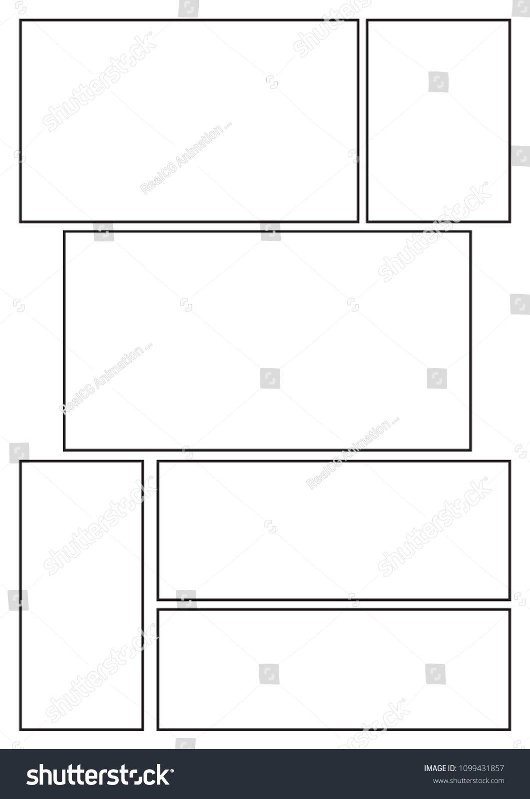 Manga Storyboard Layout Template Rapidly Create Stock Vector (Royalty ...