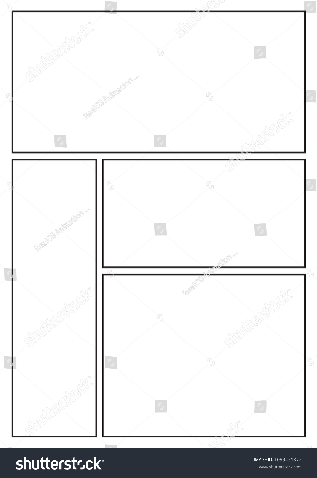 Manga Storyboard Layout Template Rapidly Create Stock Vector (Royalty ...