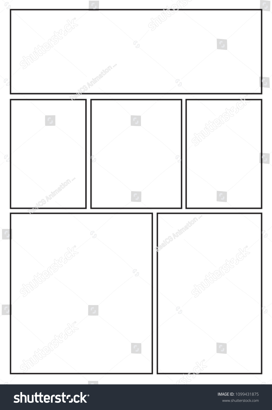 Manga Storyboard Layout Template Rapidly Create Stock Vector (Royalty ...