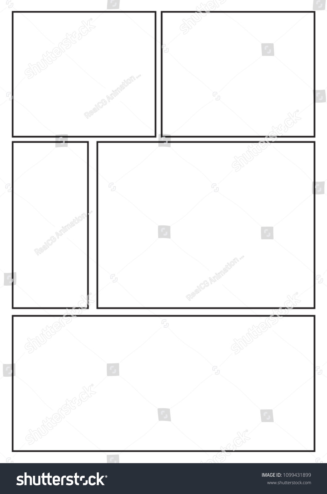 Manga Storyboard Layout Template Rapidly Create Stock Vector (Royalty ...