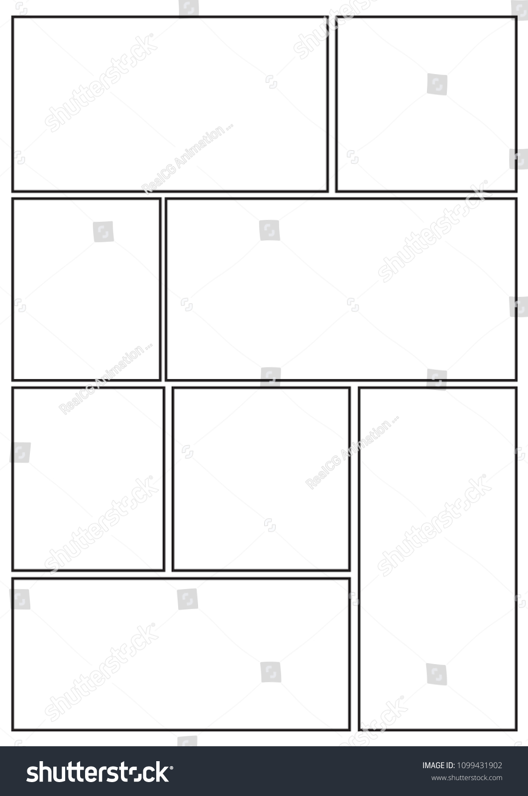 Manga Storyboard Layout Template Rapidly Create Stock Vector (Royalty ...