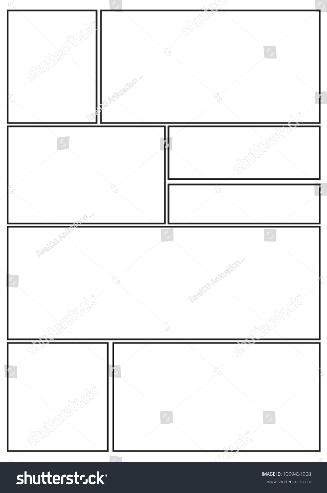 Manga Storyboard Layout Template Rapidly Create Stock Vector (Royalty ...