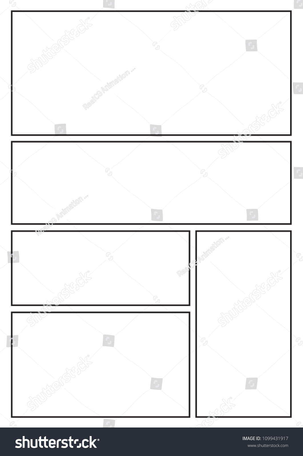 Manga Storyboard Layout Template Rapidly Create Stock Vector (Royalty ...