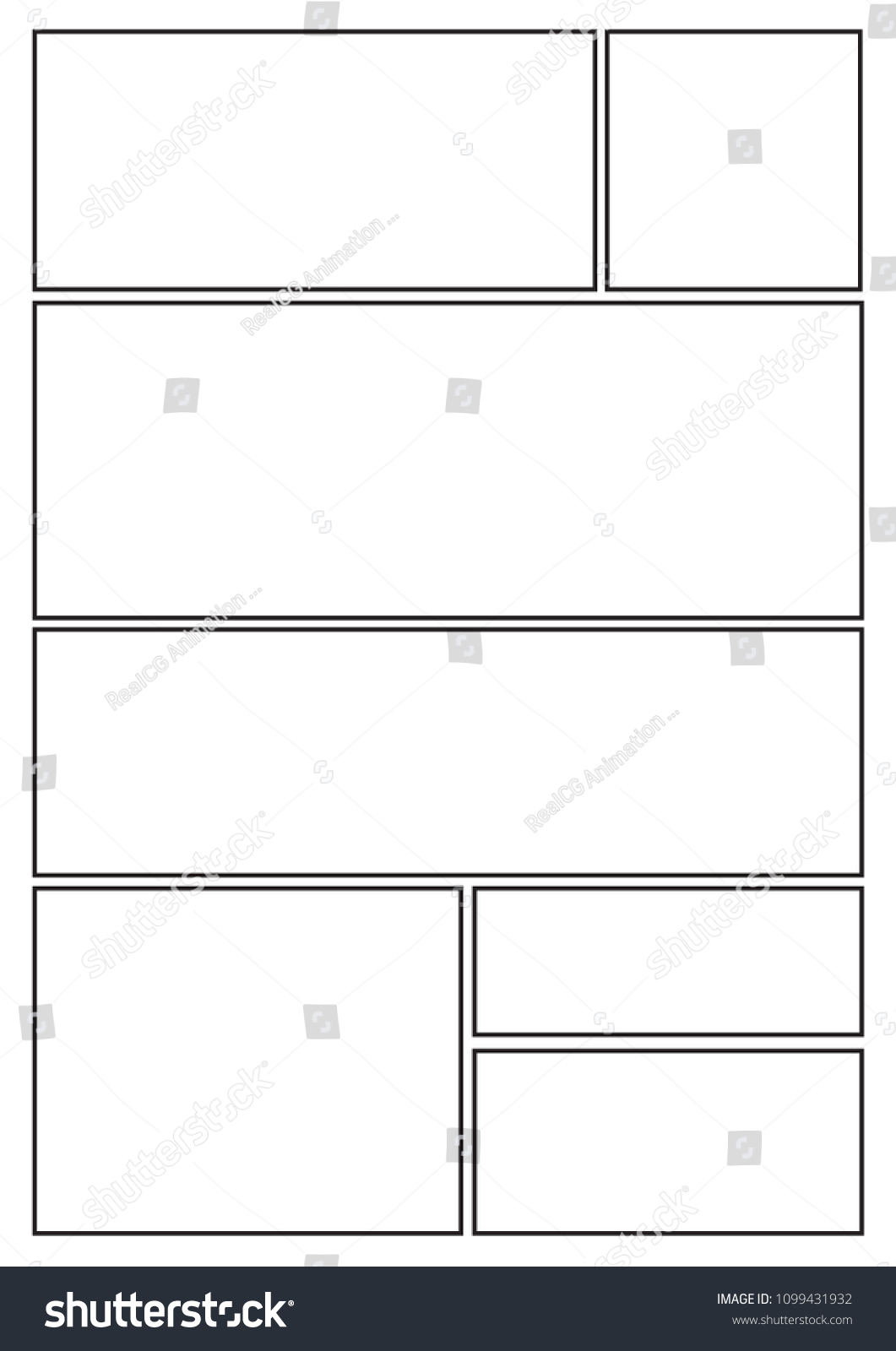 Manga Storyboard Layout Template Rapidly Create Stock Vector (Royalty ...