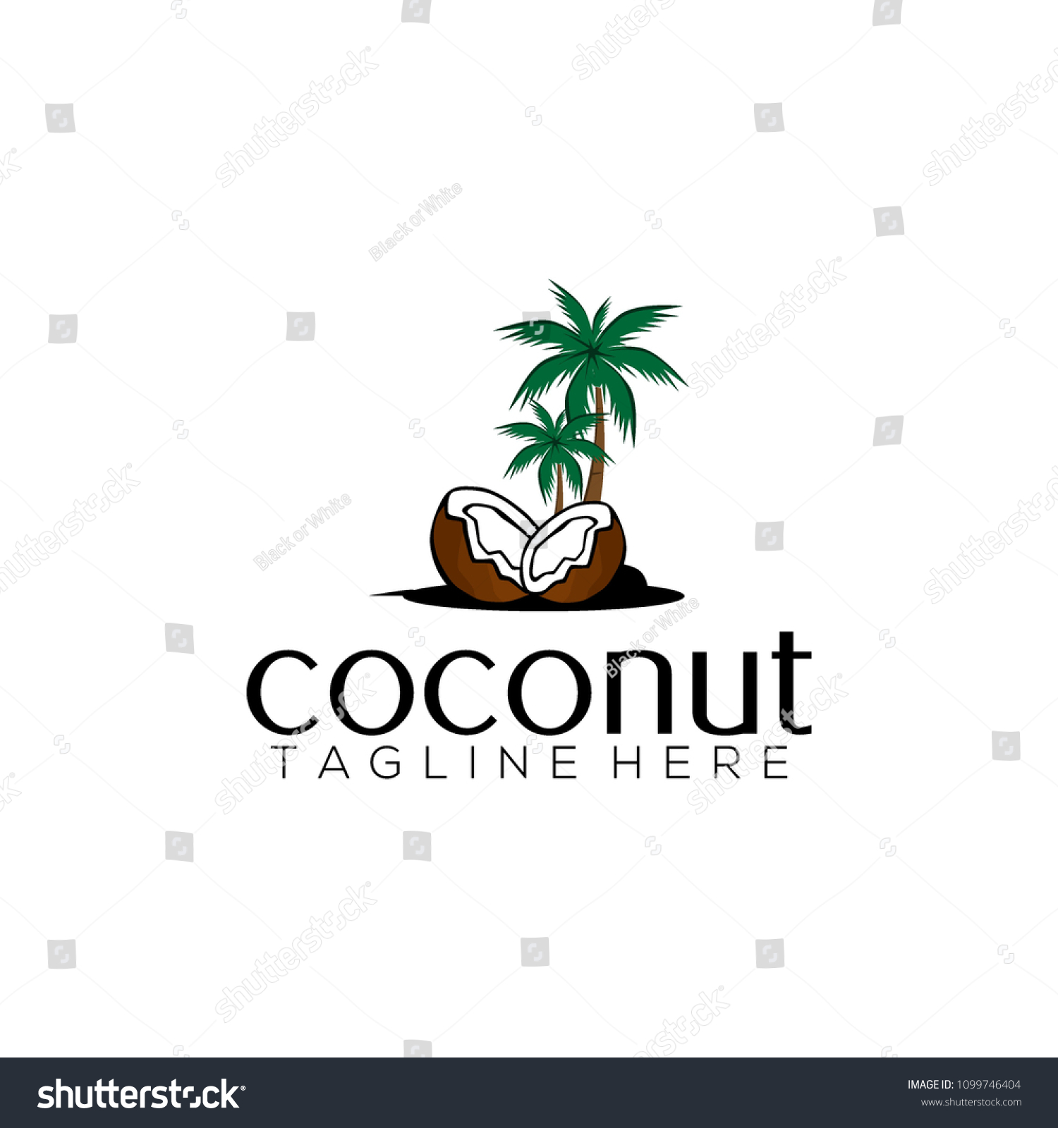 Coconut Logo Vector Coconut Logo Template Stock Vector (Royalty Free ...