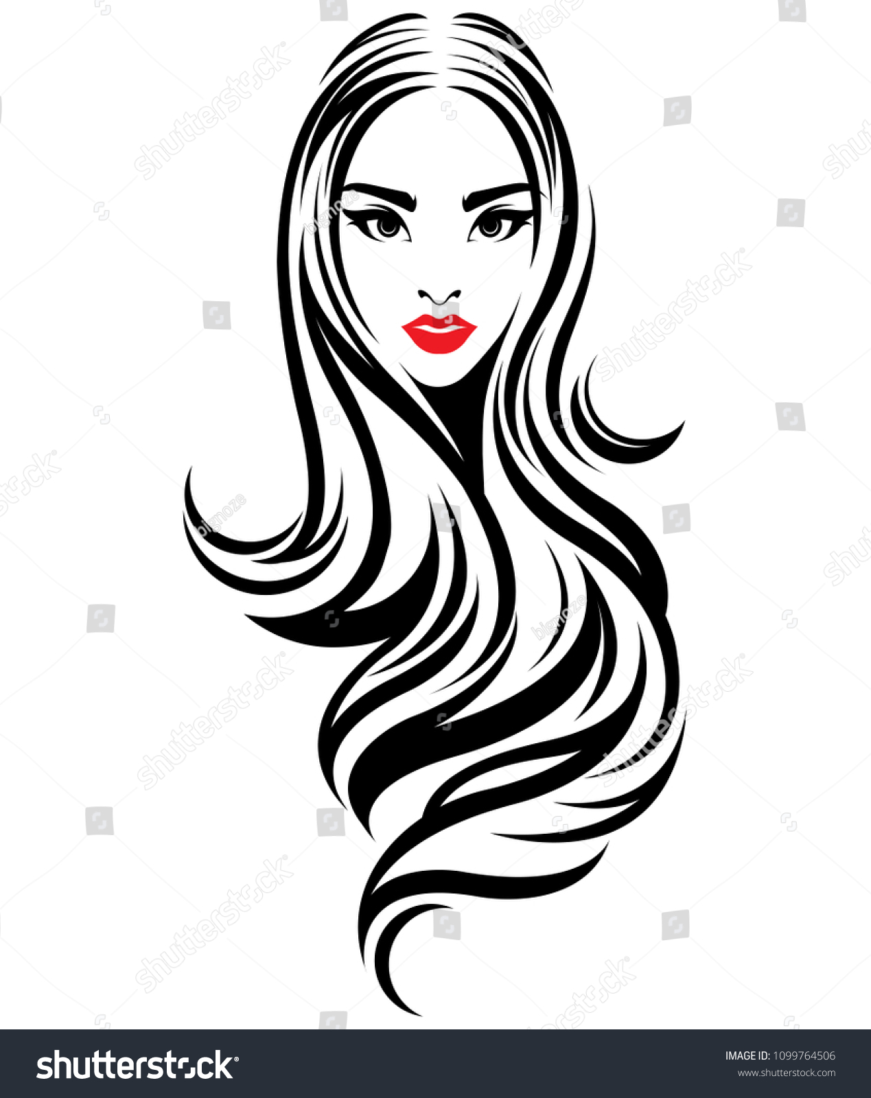 Beautiful Women Logo Women Face Makeup Stock Vector (Royalty Free ...