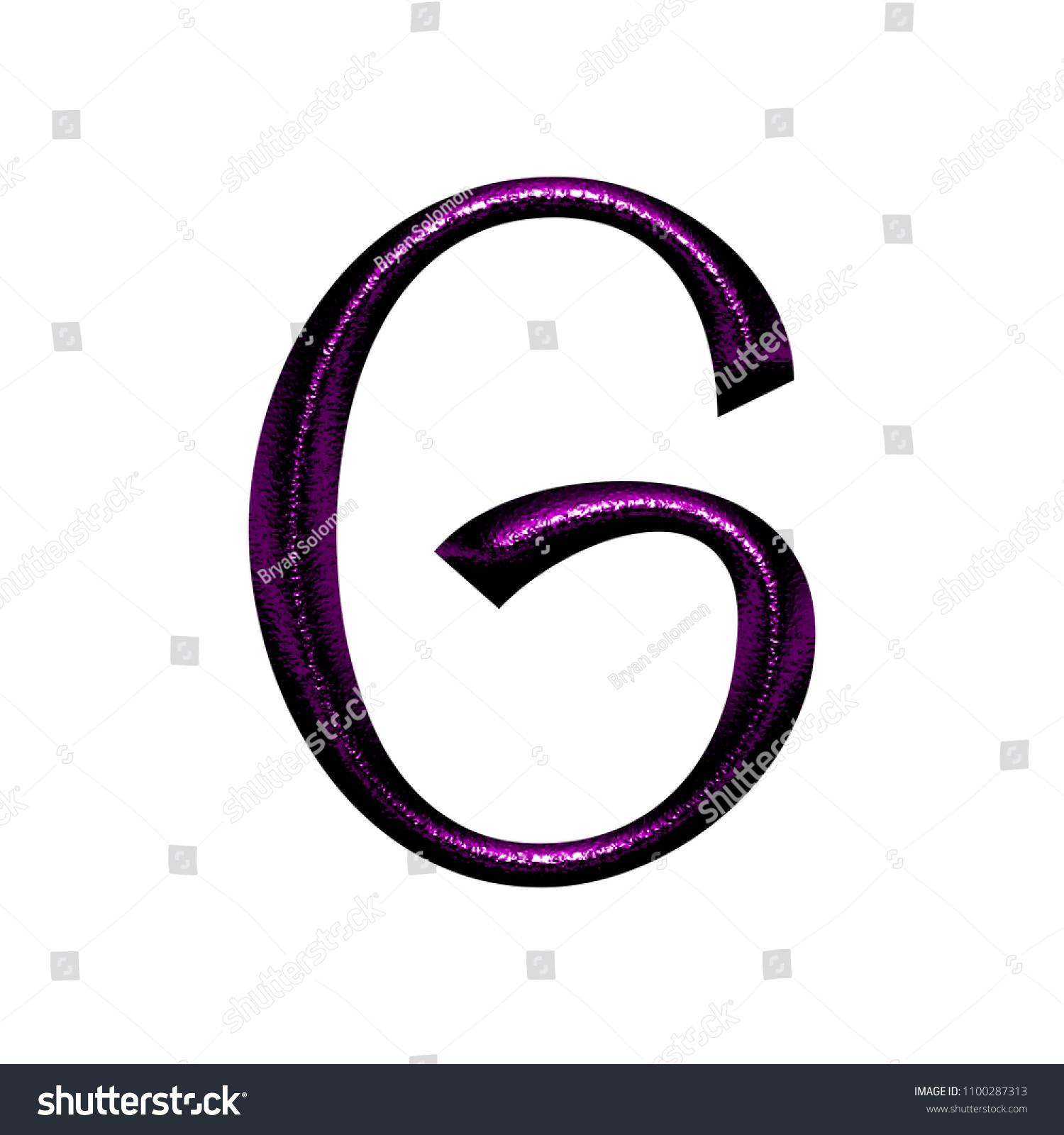 Rough Textured Metallic Purple Letter G Stock Illustration 1100287313 ...