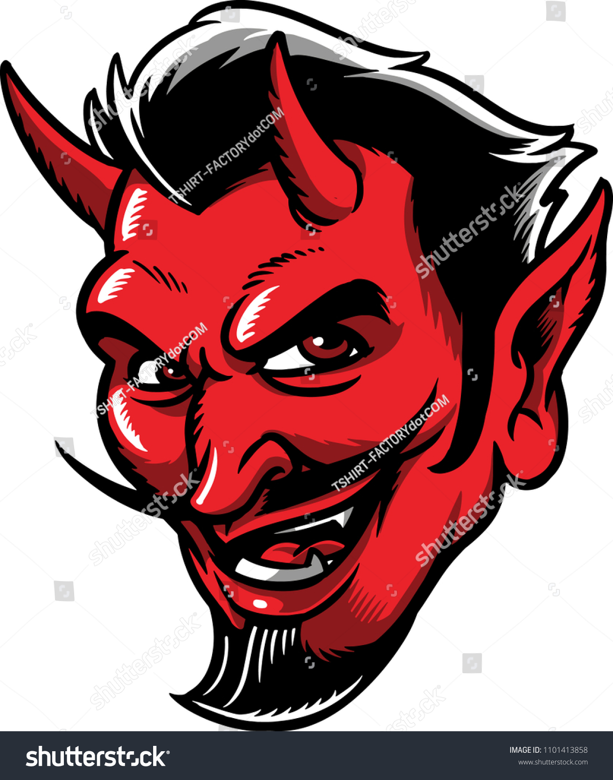 Devil Face Wily Smile Stock Vector (Royalty Free) 1101413858 | Shutterstock