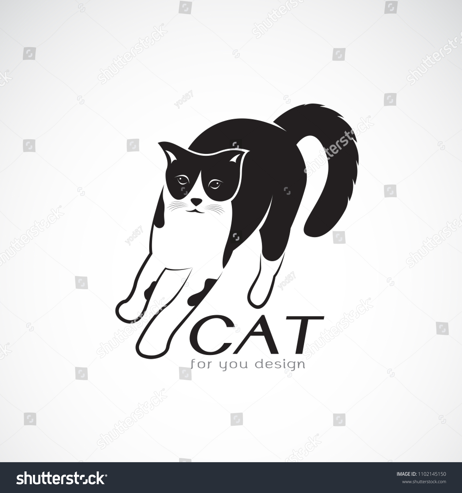 Vector Cat On White Background Pet Stock Vector (Royalty Free ...