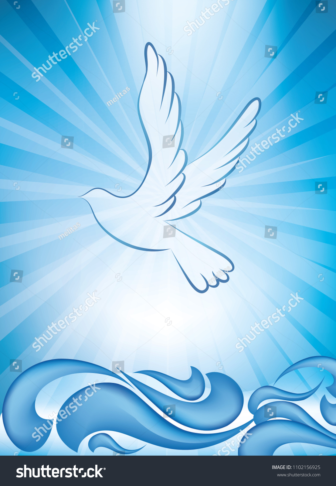 Christian Baptism Invitation Baptism Greeting Card Stock Vector ...