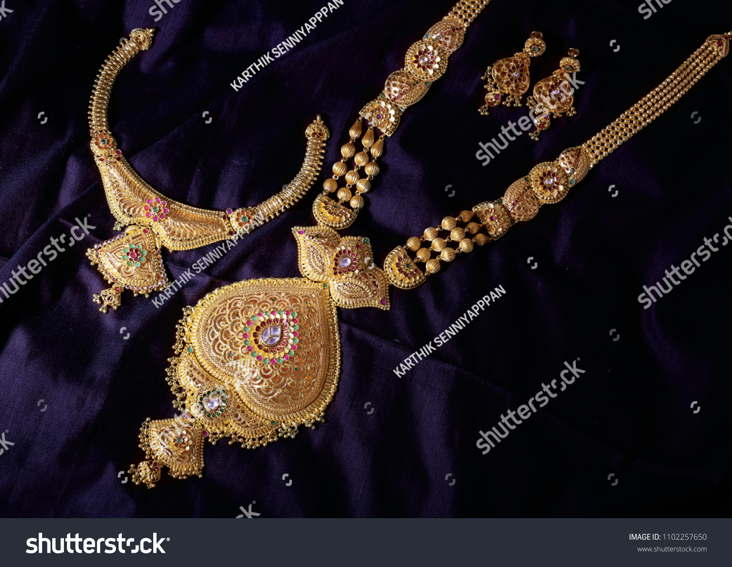 Gold Designer Jewellery Stock Photo 1102257650 | Shutterstock