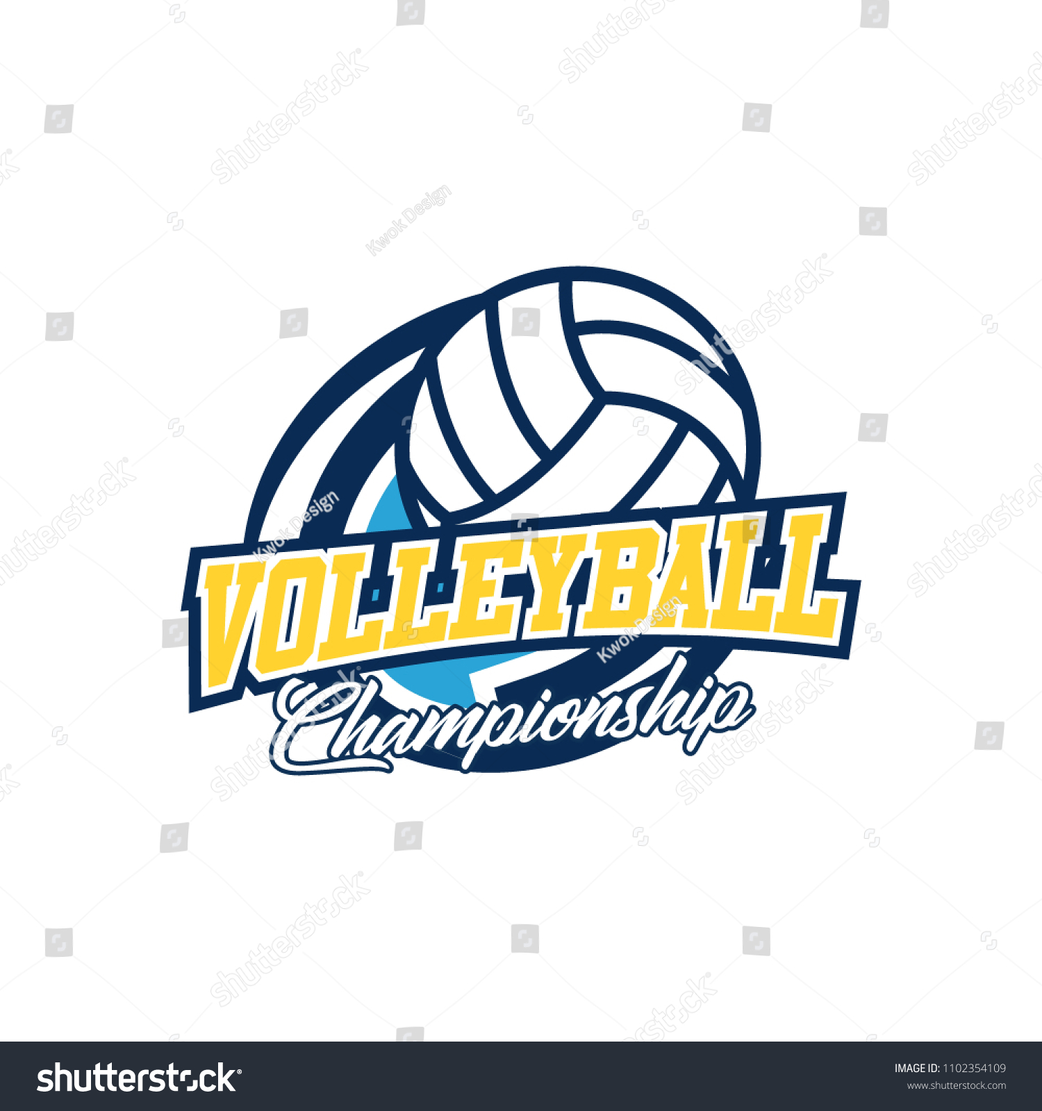 Volleyball Badge Design Logo Emblem Sport Stock Vector (Royalty Free ...