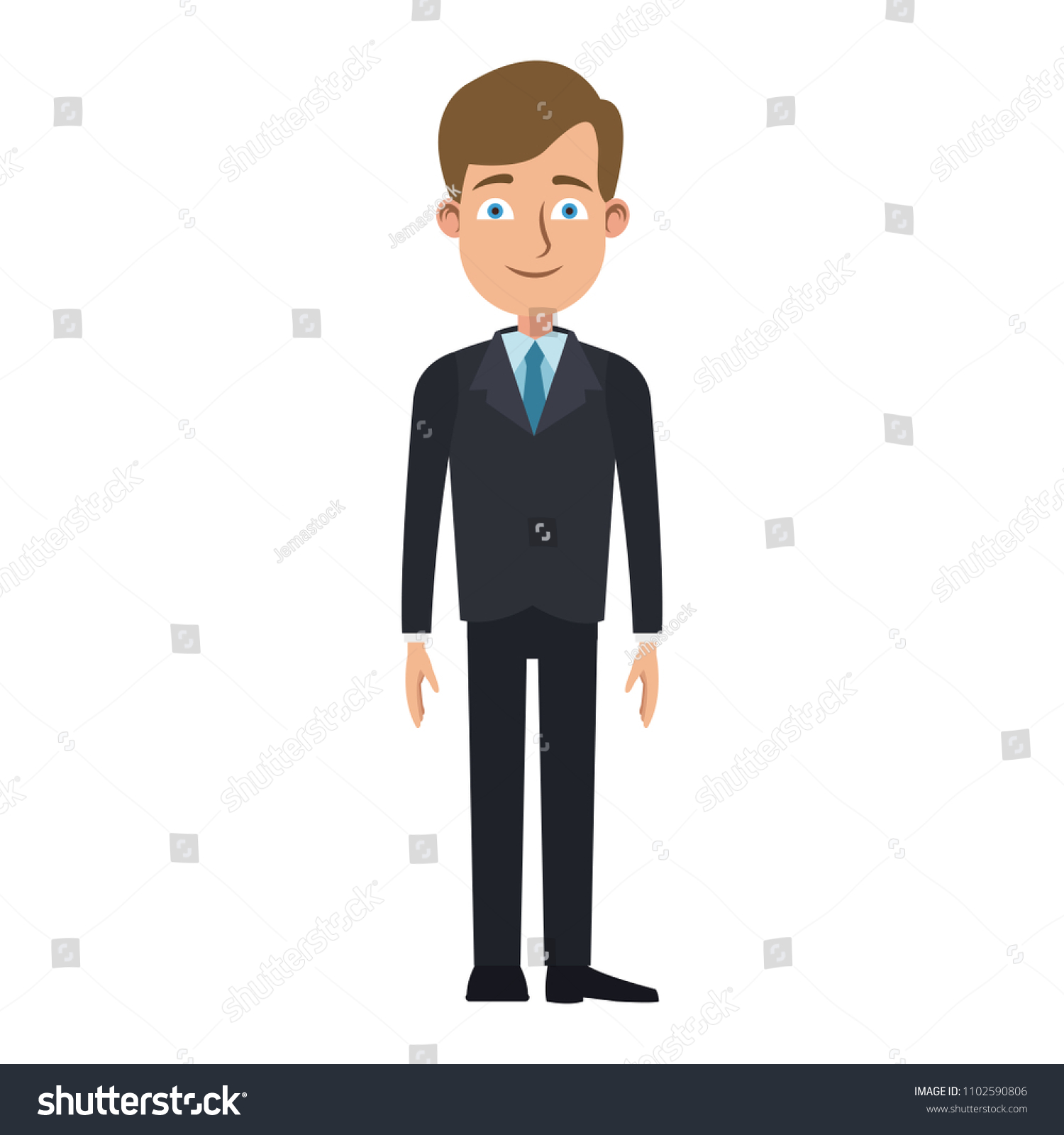 Executive Businessman Cartoon Stock Vector (Royalty Free) 1102590806 ...