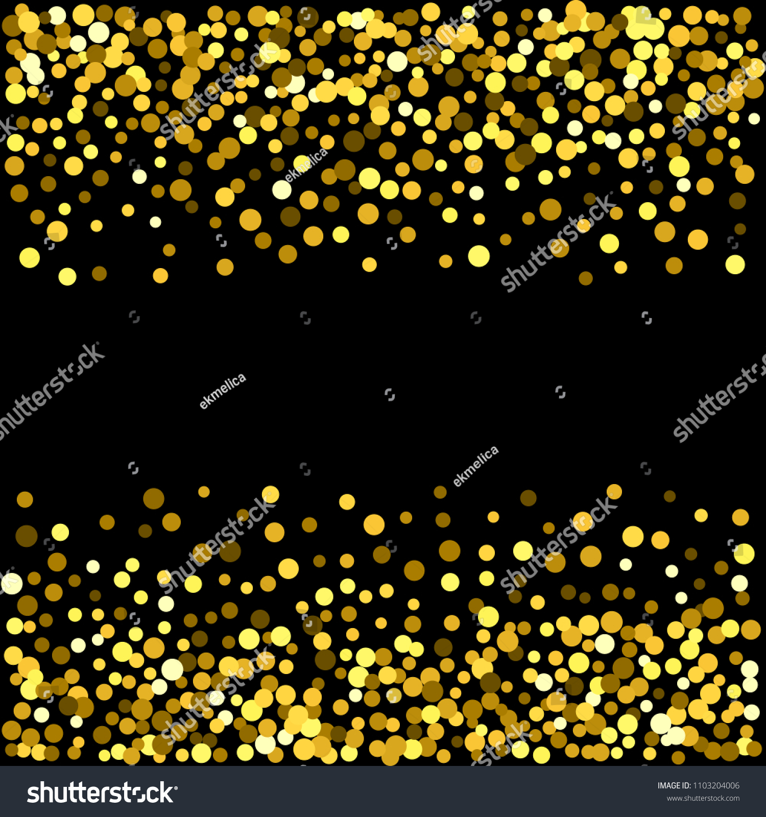 Gold Glitter Particles Background Effect Sparkling Stock Illustration ...