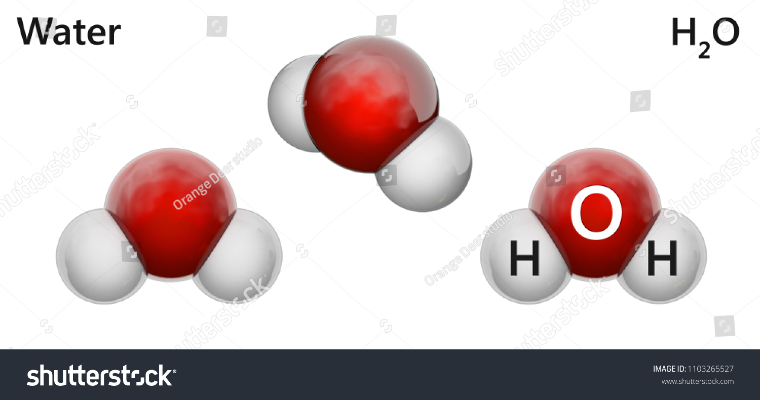 Water Molecular Formula H2o Clear Odorless Stock Illustration ...