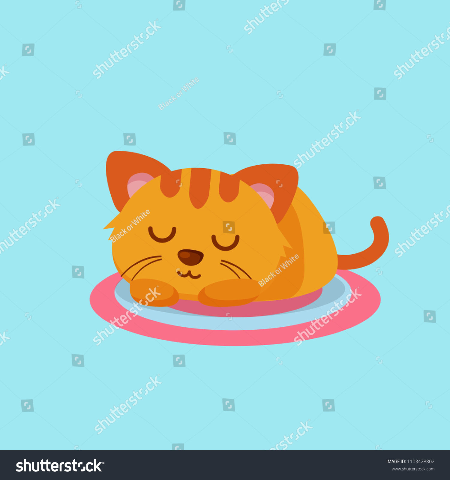 Cat Poses Cartoon Illustration Stock Vector (Royalty Free) 1103428802 ...