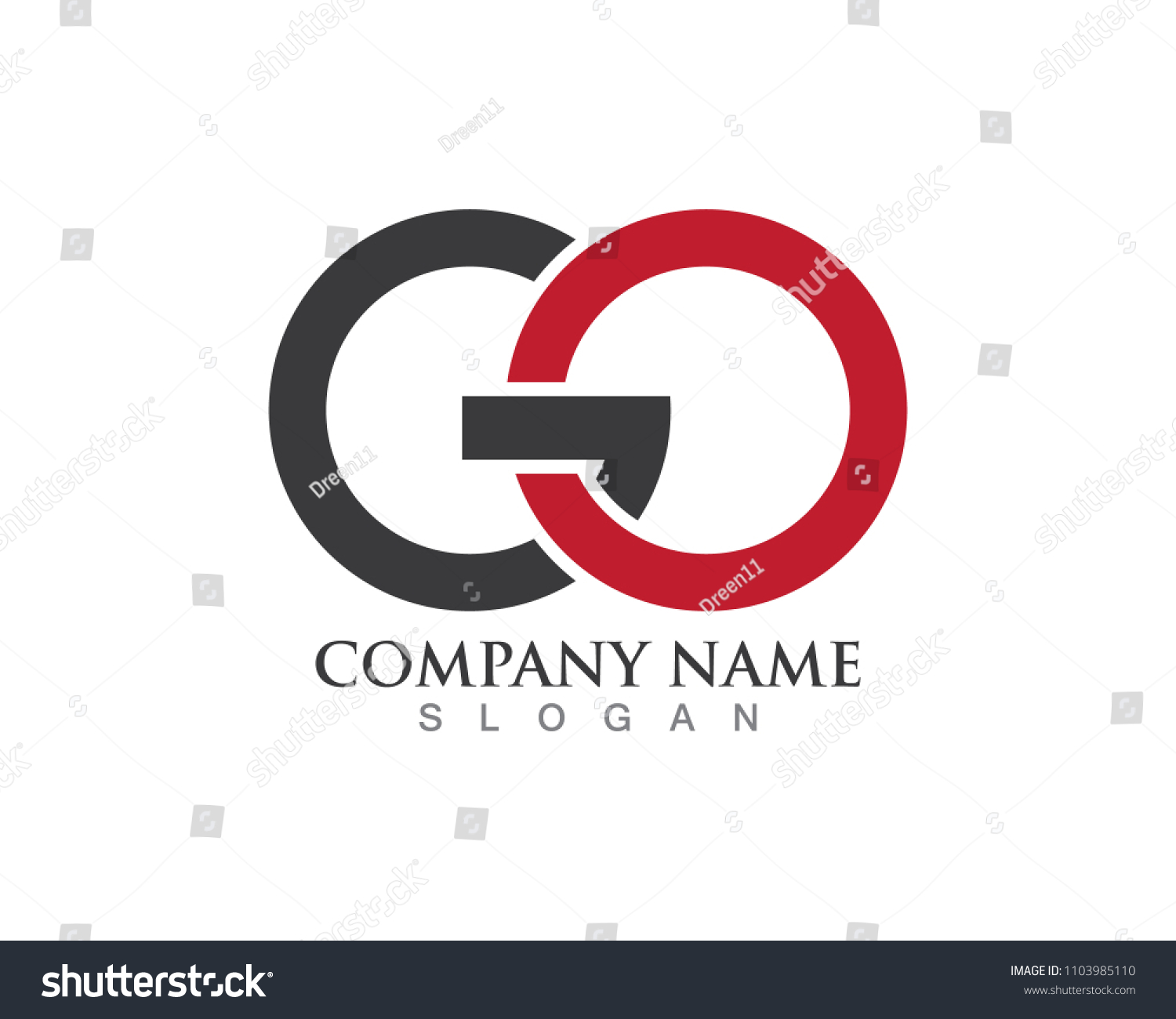 Go Logo Template Vector Stock Vector (Royalty Free) 1103985110 ...