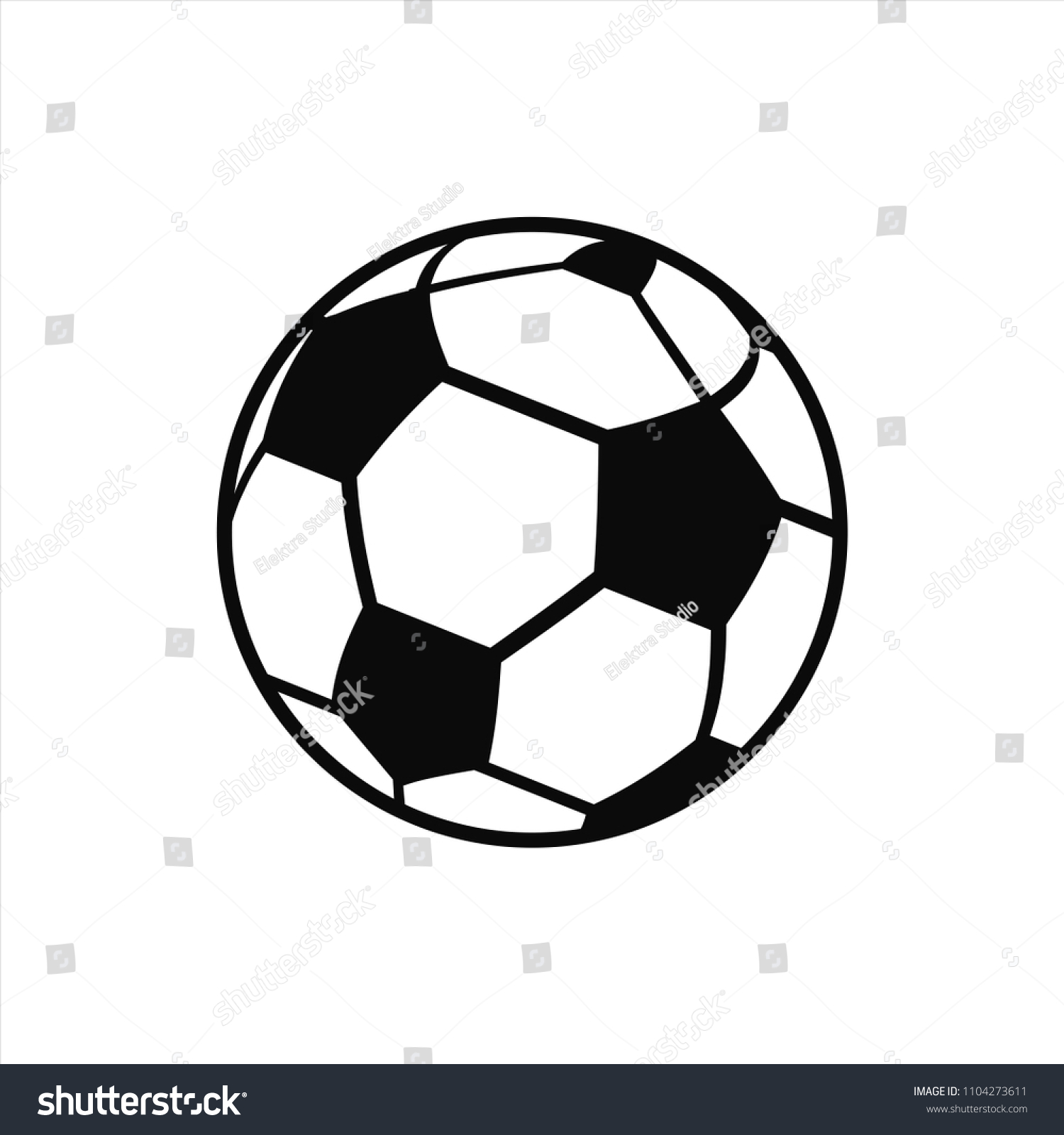 Football Icon Logo Stock Vector (Royalty Free) 1104273611 | Shutterstock