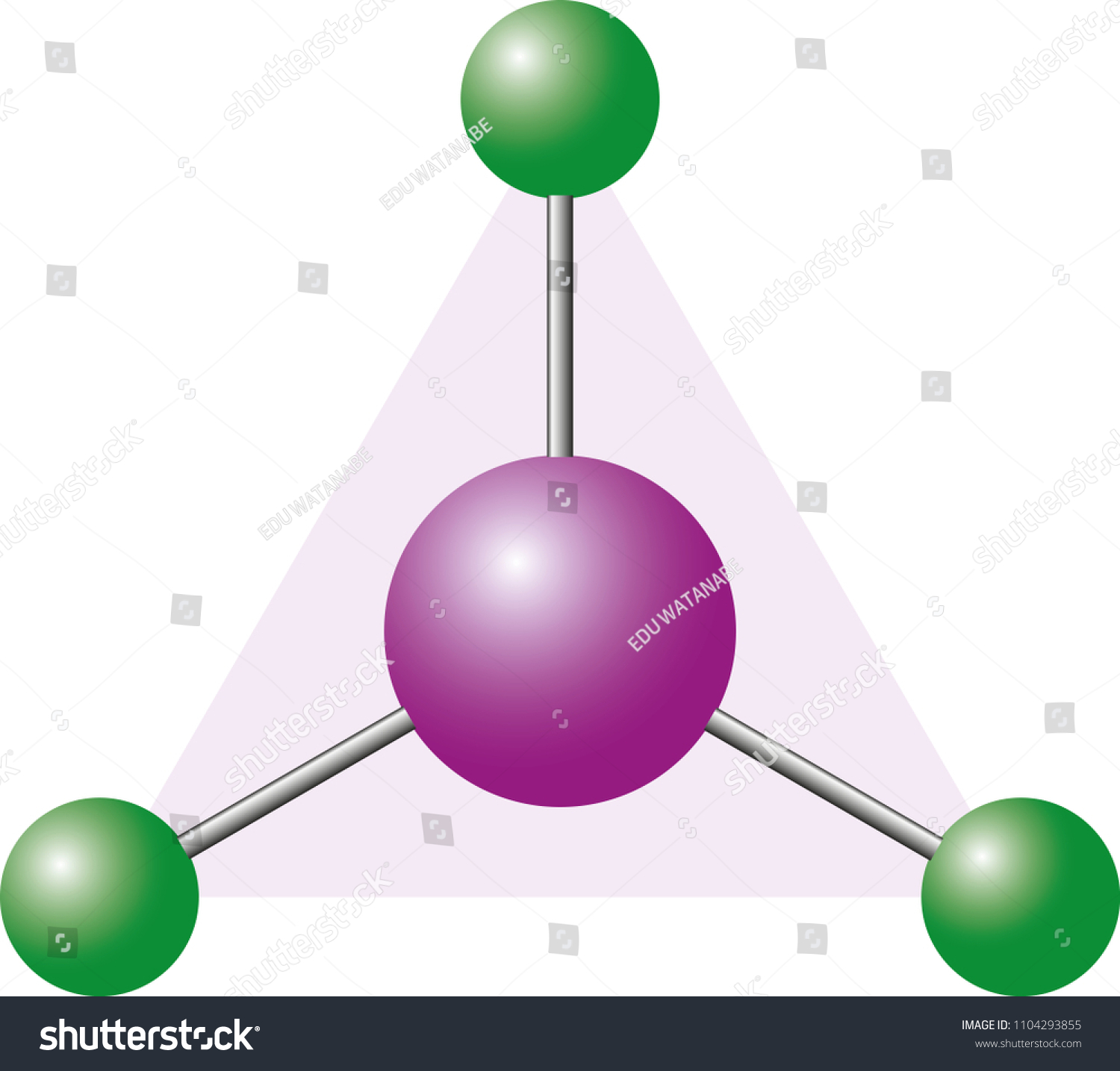 Planar Trigonal Molecular Geometry Stock Illustration 1104293855 ...