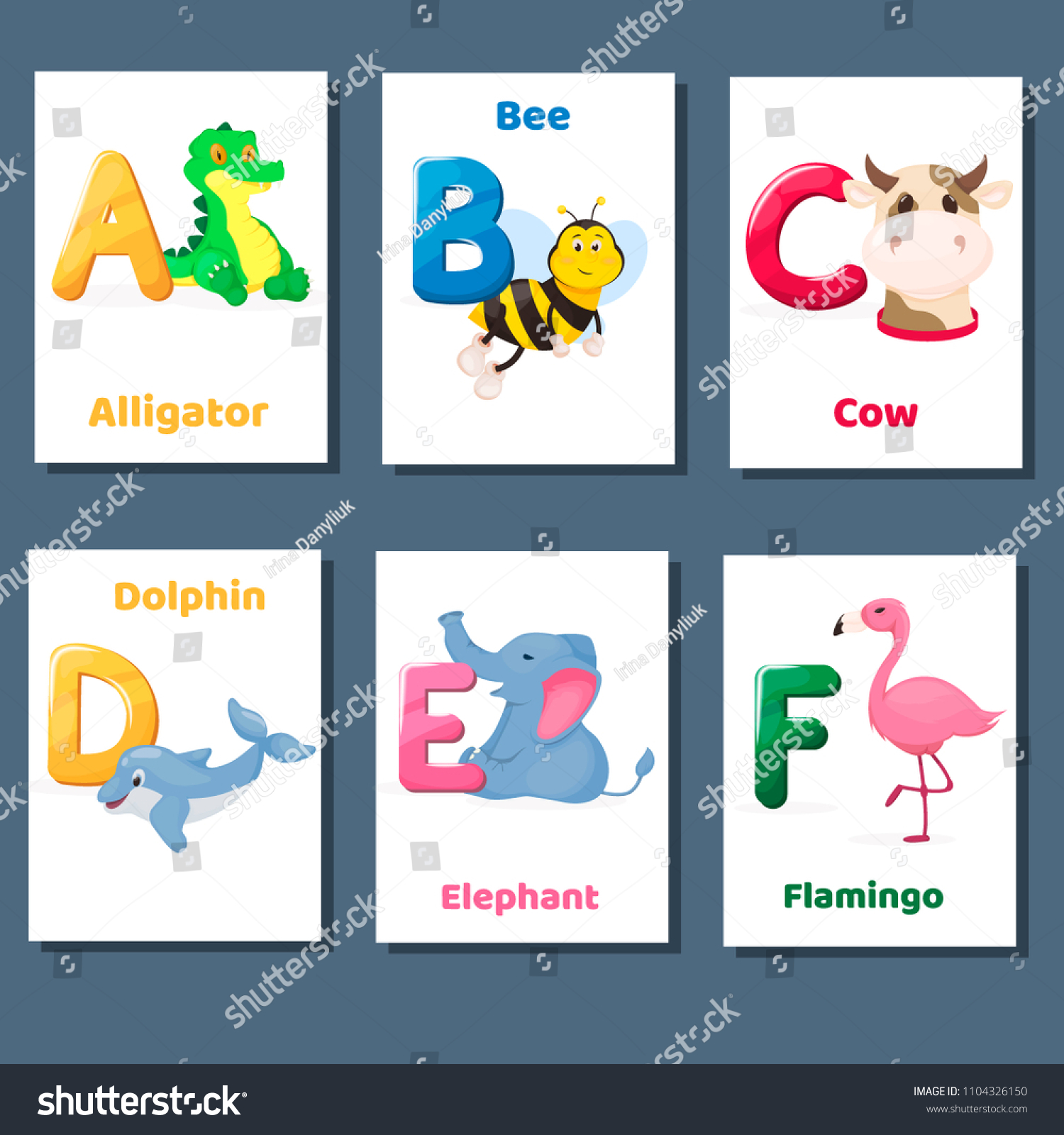 alphabet printable flashcards vector letter b stock vector royalty free 1104326150 shutterstock