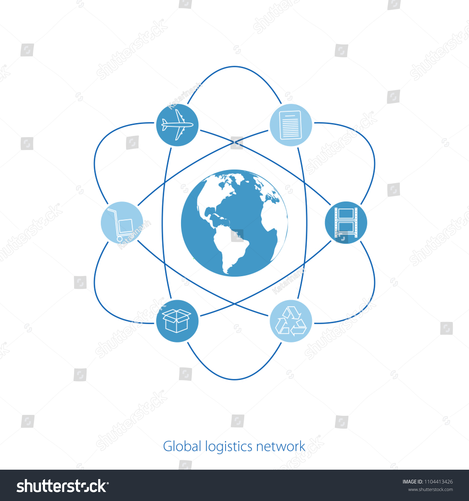 Global Logistics Network Map Global Logistics Stock Vector (Royalty ...