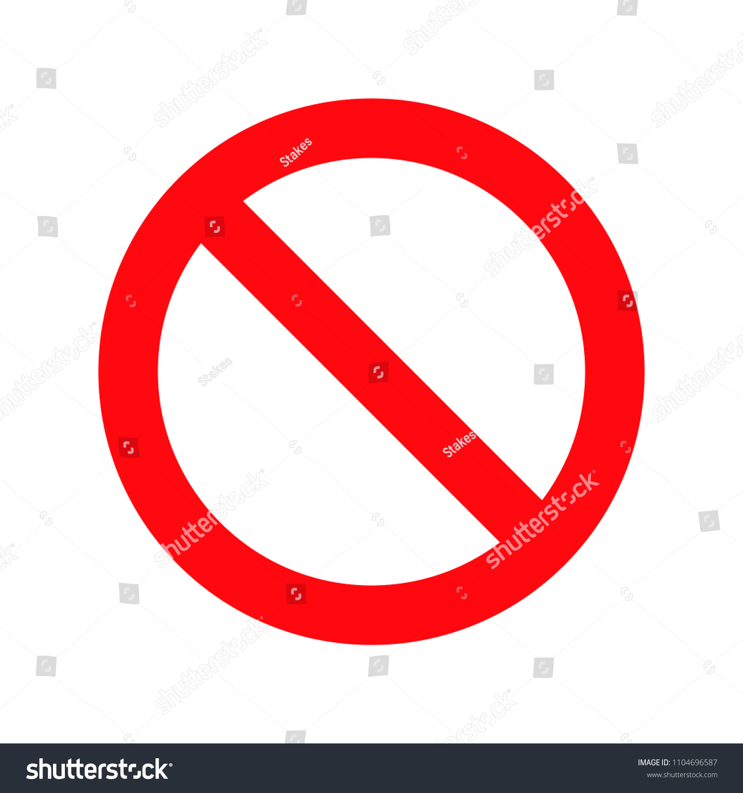 Restriction Prohibition Forbidden Sign Vector Illustration Stock Vector