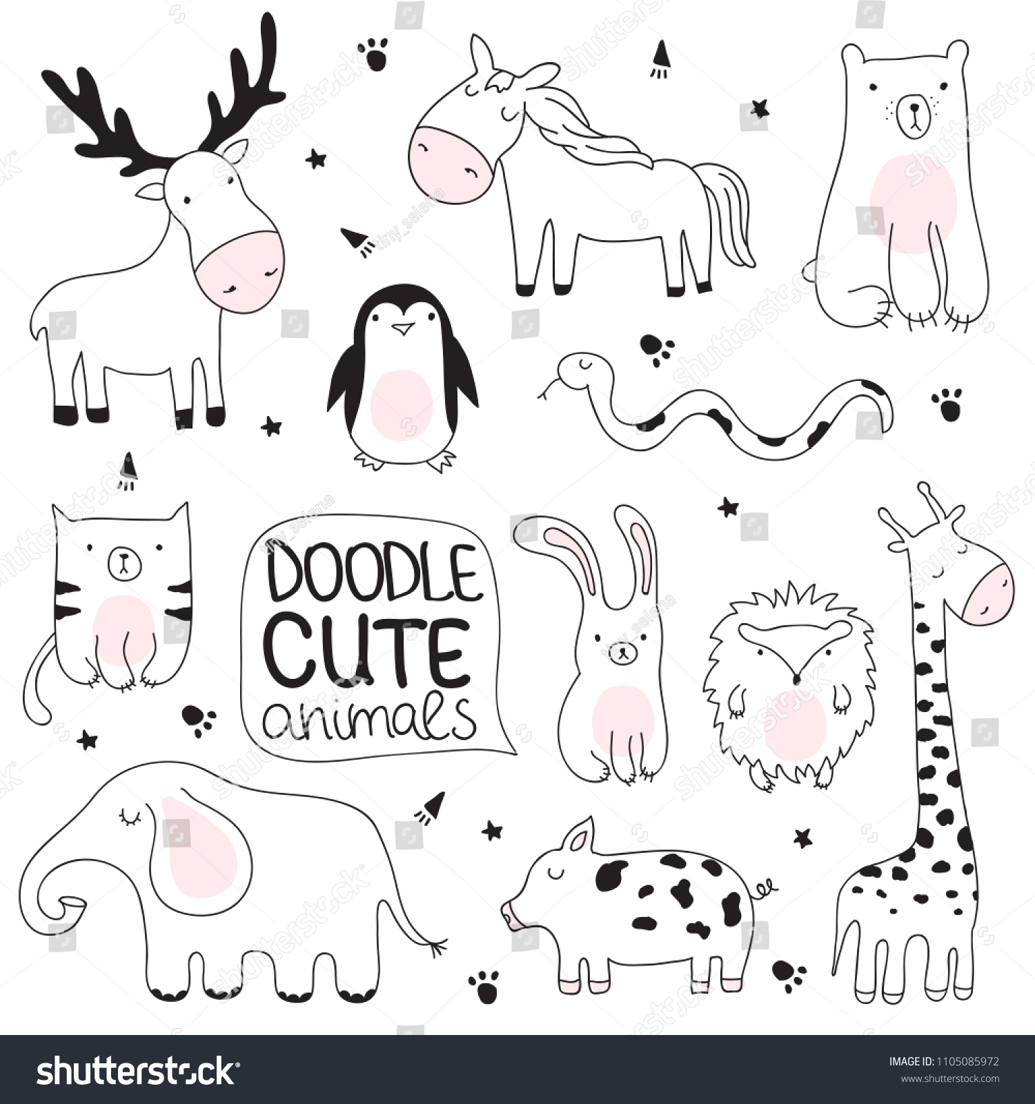 Vector Cartoon Sketch Illustration Cute Doodle Stock Vector (Royalty ...