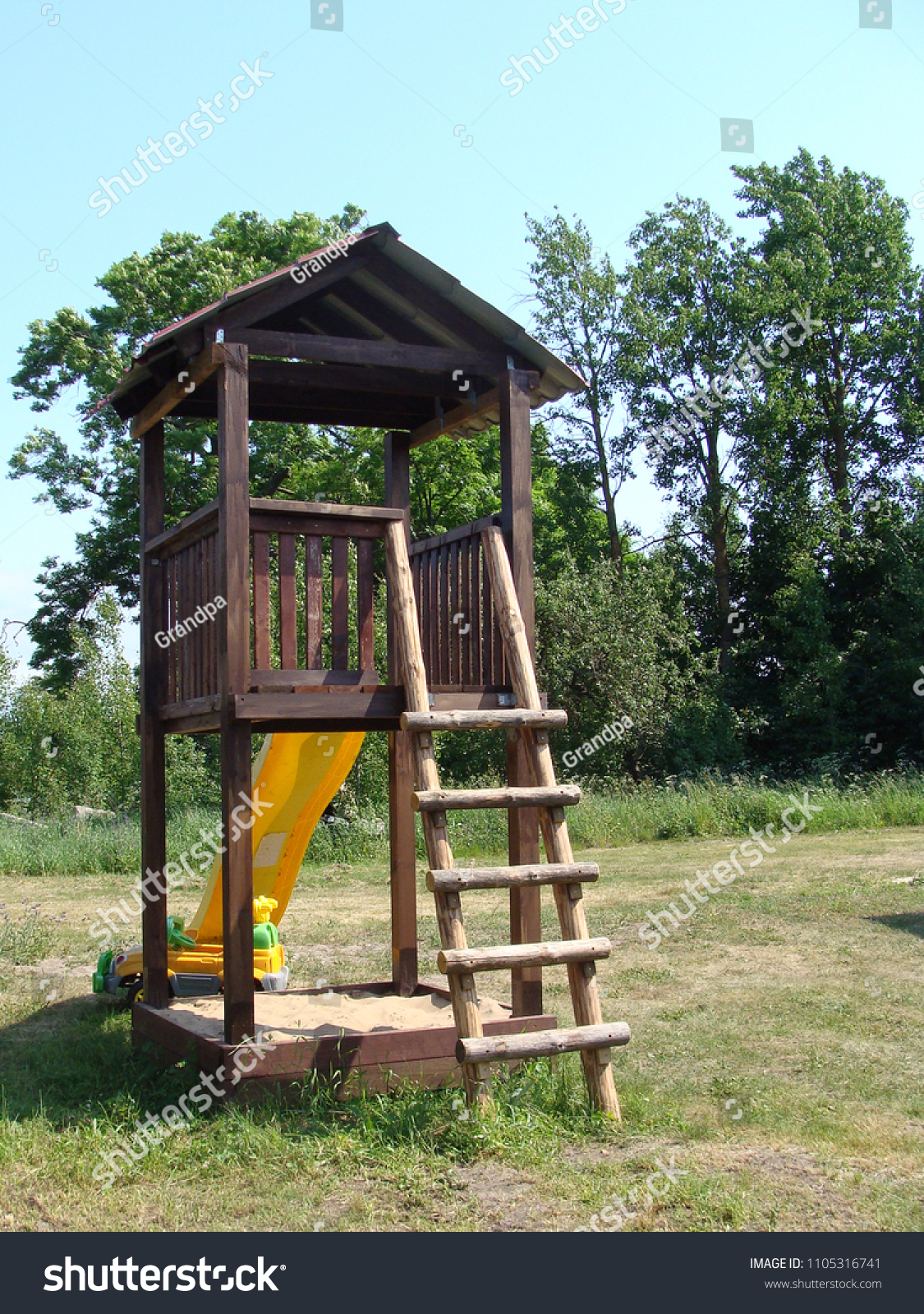 homemade wooden playground