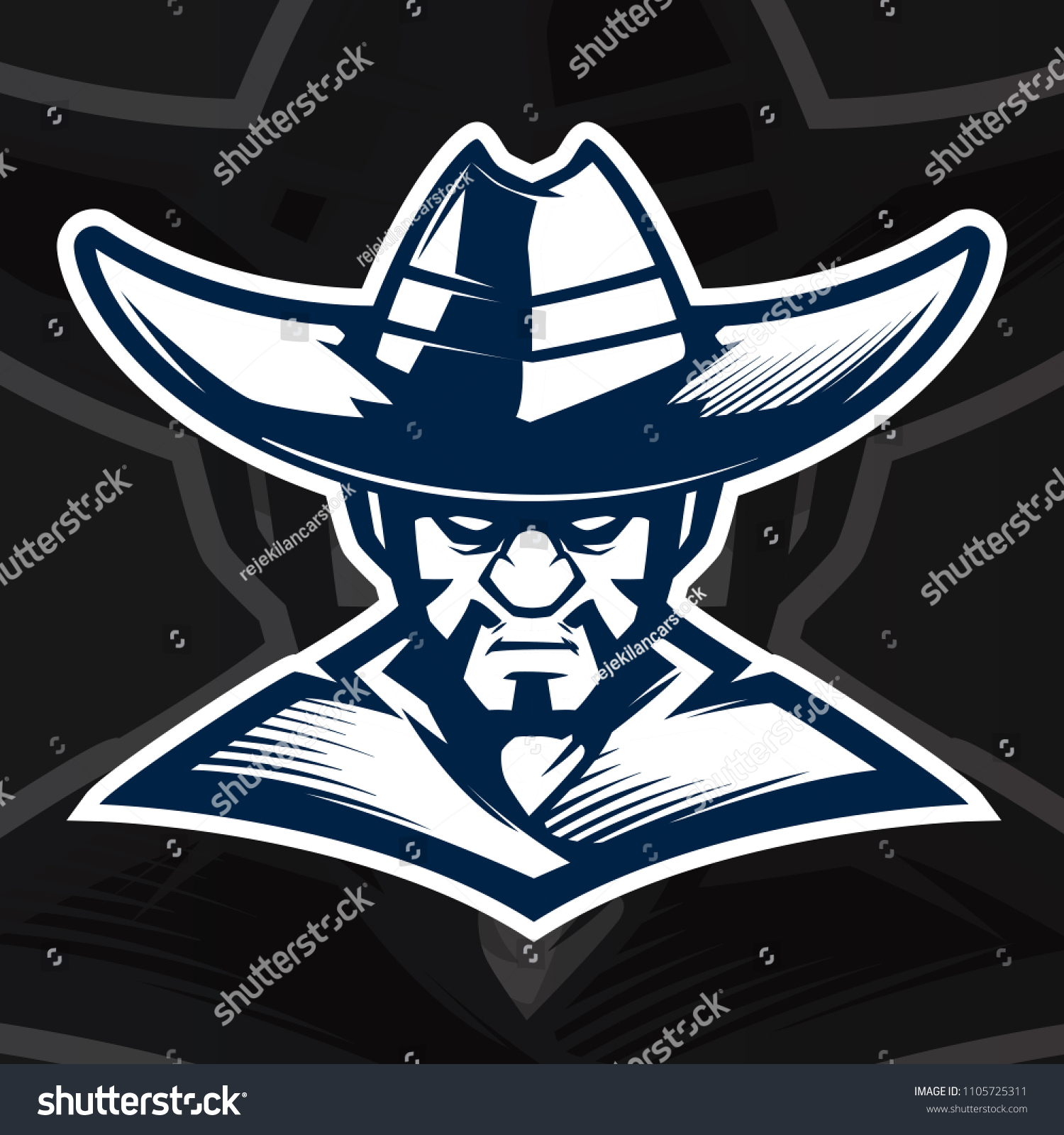 Cowboy Mascot Illustration Stock Vector (Royalty Free) 1105725311 ...