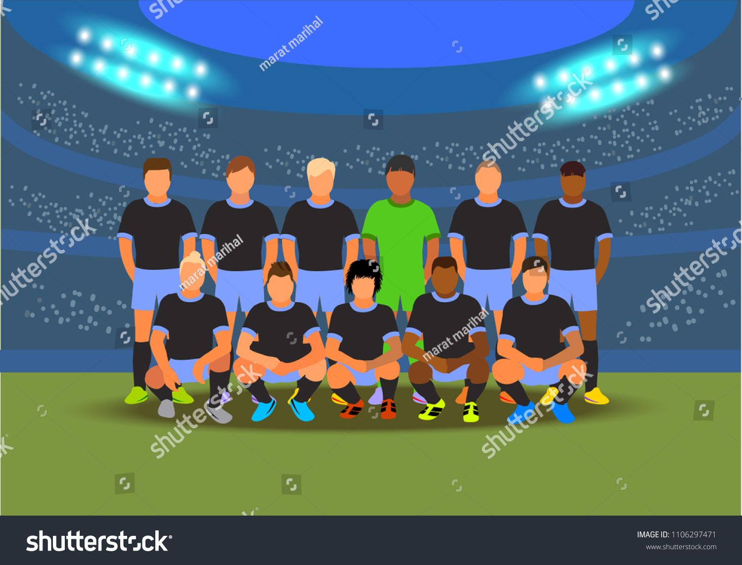 football-players-team-before-football-matchvector-stock-vector-royalty