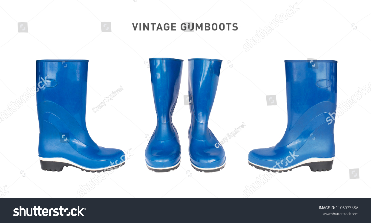 blue gumboots