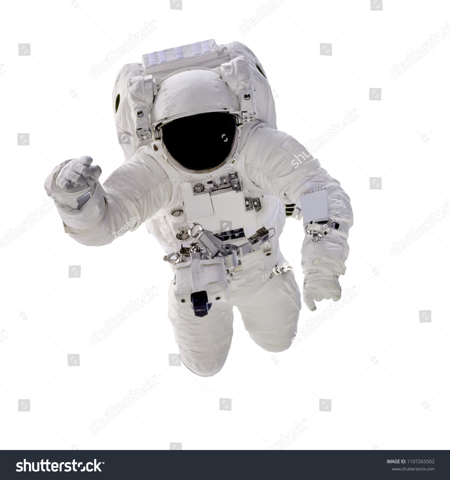 Astronaut Spacesuit Close Isolated On White Stock Photo 1107265502 ...